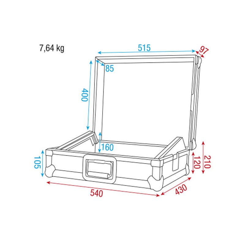 Showgear 19" Mixer Case 8U - 4