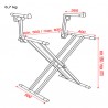 Showgear Keyboard Stand Double Layer MKII - 2 Showgear Keyboard Stand Double Layer MKII - 2