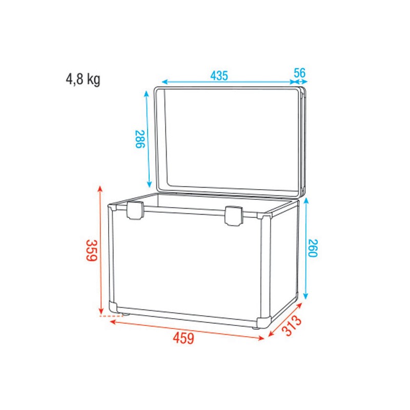 Showgear Case for 4 x Flat Par - 4 Showgear Case for 4 x Flat Par - 4