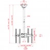Showgear CLB3255SD TV Ceiling Mount Short Double Sided - 2 Showgear CLB3255SD TV Ceiling Mount Short Double Sided - 2