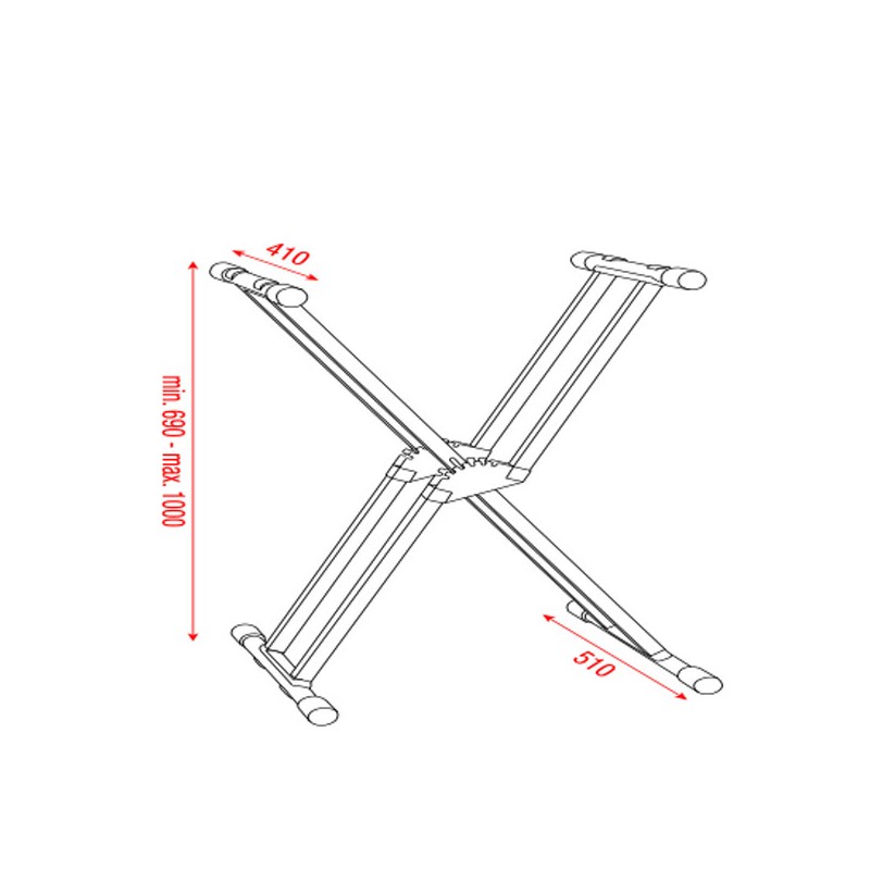 Showgear Keyboard Stand - Double Frame - 2 Showgear Keyboard Stand - Double Frame - 2