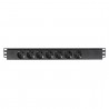 Showgear 19" 1U Socketstrip 7 With powerCON input - 2 Showgear 19" 1U Socketstrip 7 With powerCON input - 2