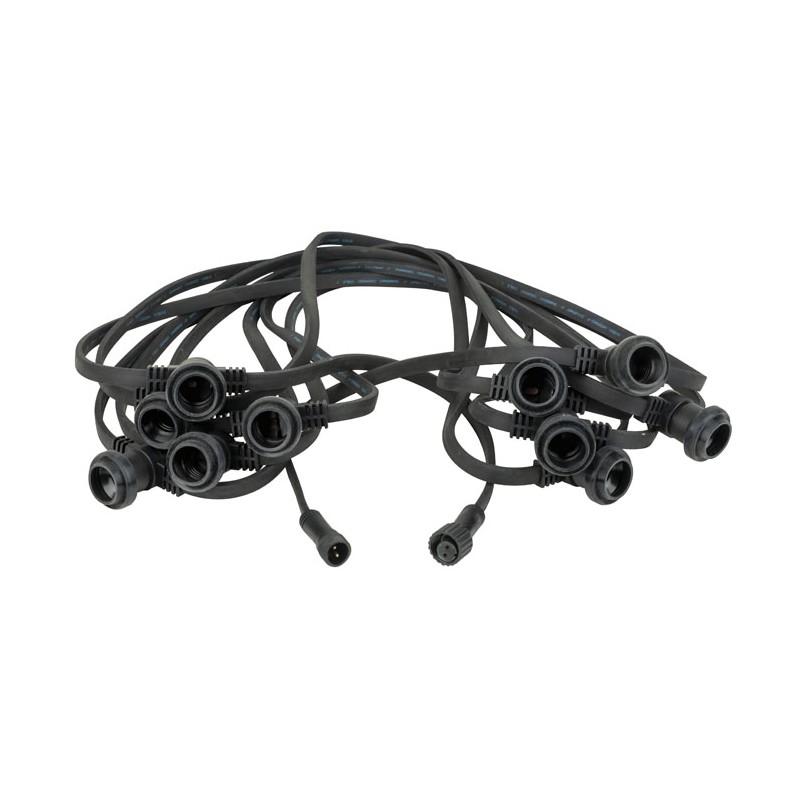 Showgear Festoon Light E27 - 100 cm spacing - black - 10 m - 1