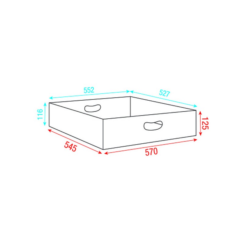 Showgear Top-insert for Multiflex Case 80/120 - 57 cm - 2