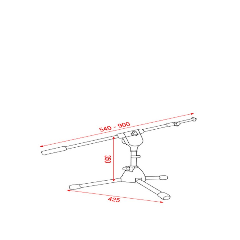 Showgear Mammoth Microphone Stand - Low - 3 Showgear Mammoth Microphone Stand - Low - 3
