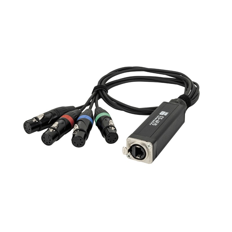 Showgear CS-4F/5 - 4-channel DMX shuttle snake via network cable - 1 Showgear CS-4F/5 - 4-channel DMX shuttle snake via network cable - 1