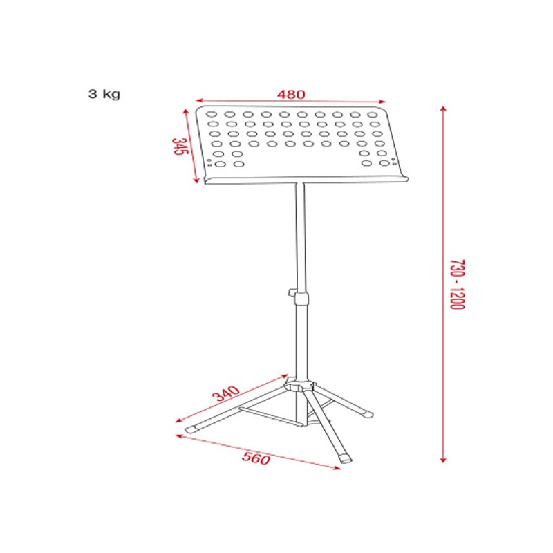 Showgear Music Stand - Pro - 2 Showgear Music Stand - Pro - 2