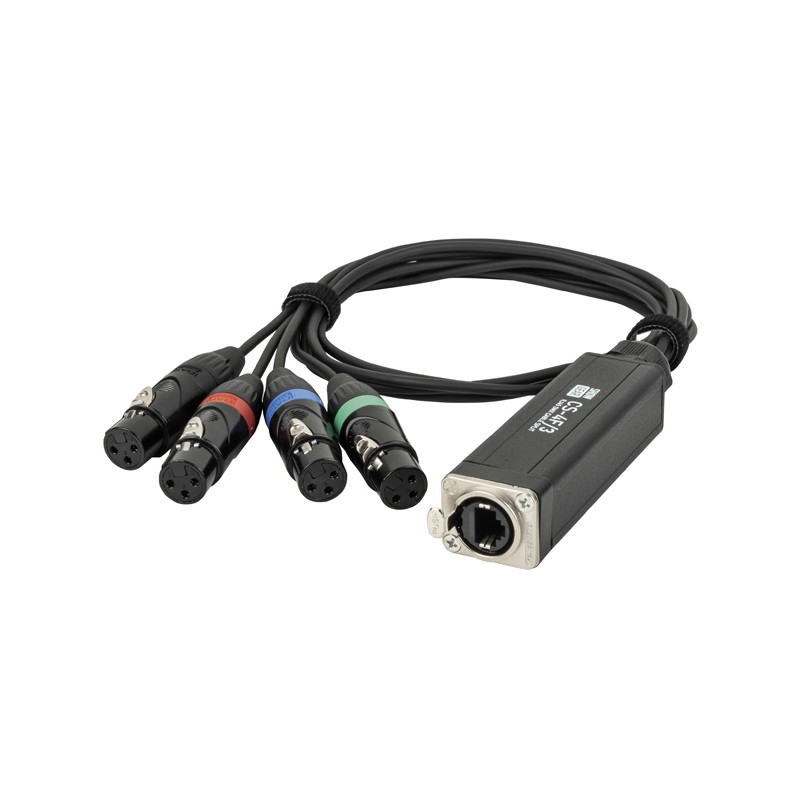 Showgear CS-4F/3 - 4-channel DMX shuttle snake via network cable - 1 Showgear CS-4F/3 - 4-channel DMX shuttle snake via network cable - 1