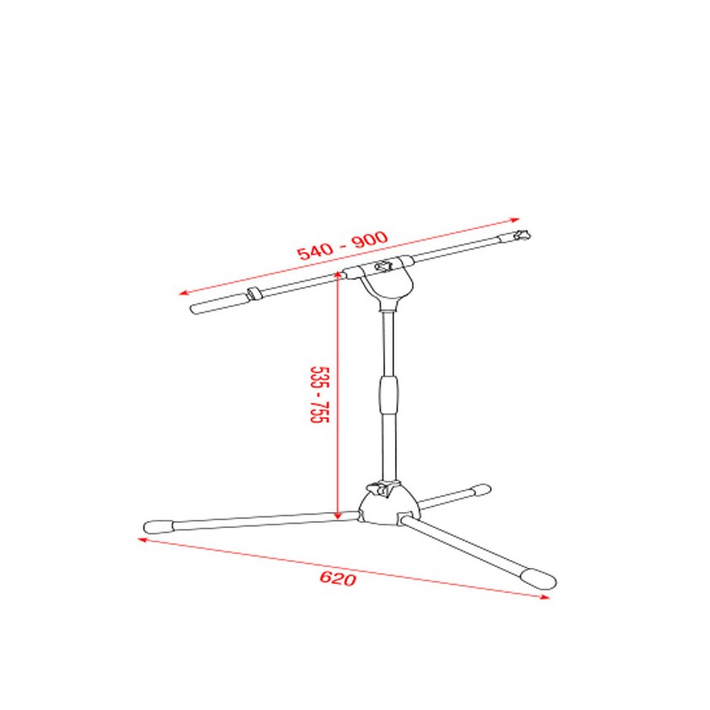 Showgear Mammoth Microphone Stand - Medium - 3 Showgear Mammoth Microphone Stand - Medium - 3
