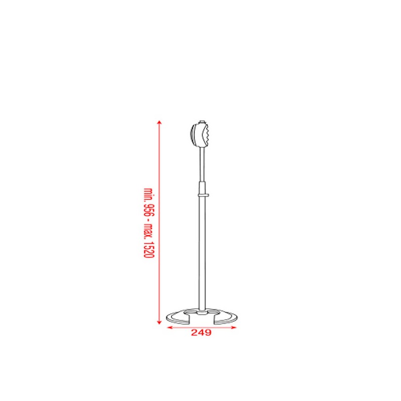 Showgear Microphone Pole - Quick Lock - 2 Showgear Microphone Pole - Quick Lock - 2
