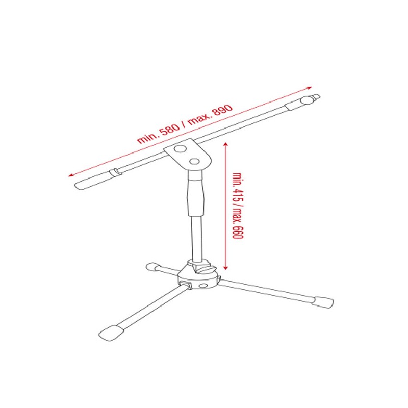 Showgear Microphone Stand - Ergo 2 - 2 Showgear Microphone Stand - Ergo 2 - 2