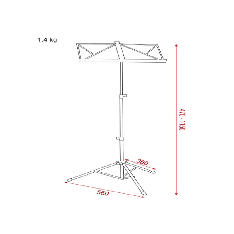 Showgear Music Stand - 2 Showgear Music Stand - 2