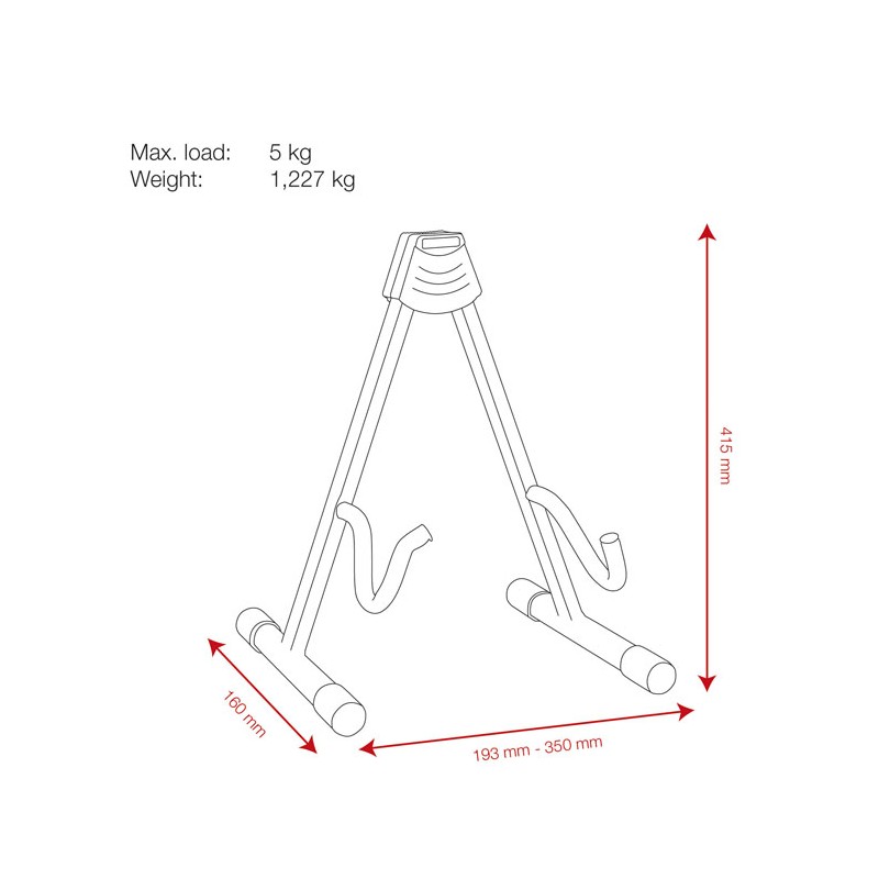 Showgear Electric Guitar Stand - 2 Showgear Electric Guitar Stand - 2
