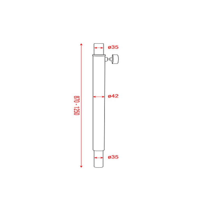 Showgear Mammoth Distance Tube - 90 - 128 cm (D8610) - 2 Showgear Mammoth Distance Tube - 90 - 128 cm (D8610) - 2