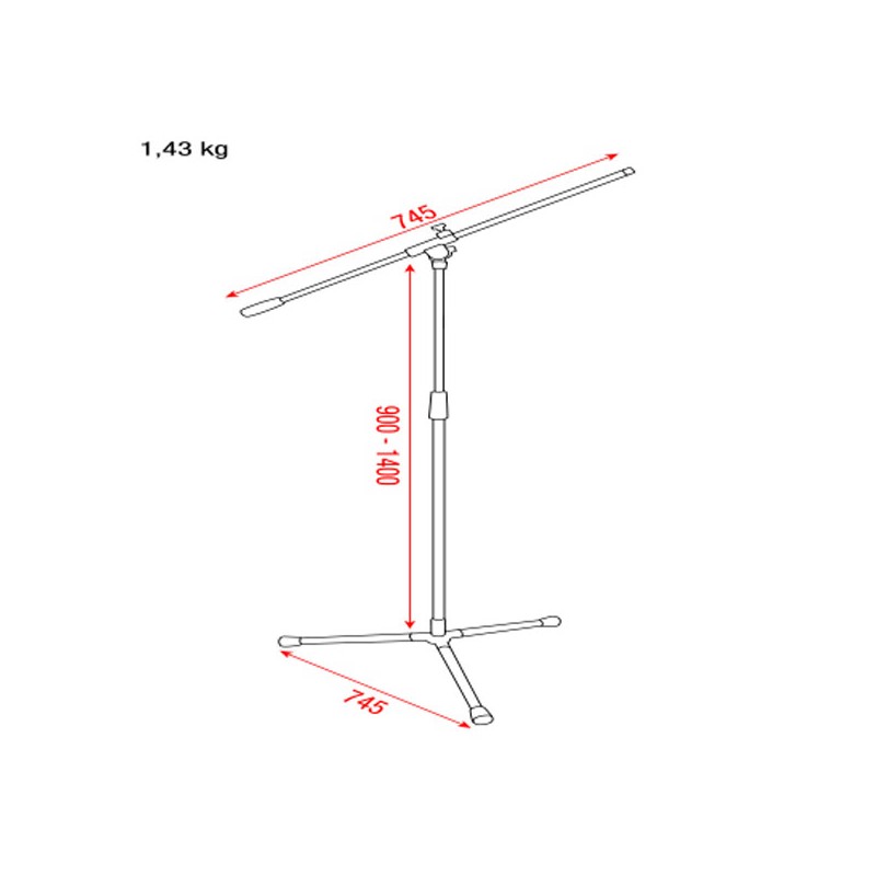 Showgear Microphone Stand - Value Line - 2 Showgear Microphone Stand - Value Line - 2