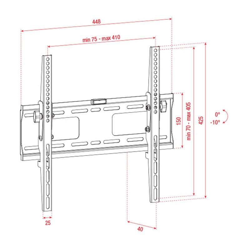 Showgear PLB3255 TV Wall Mount - 2 Showgear PLB3255 TV Wall Mount - 2