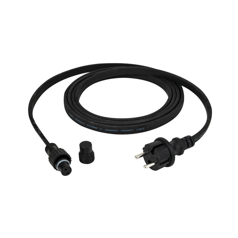 Showgear Power Cable for Festoon Light E27 - 3 m, black - 1 Showgear Power Cable for Festoon Light E27 - 3 m, black - 1