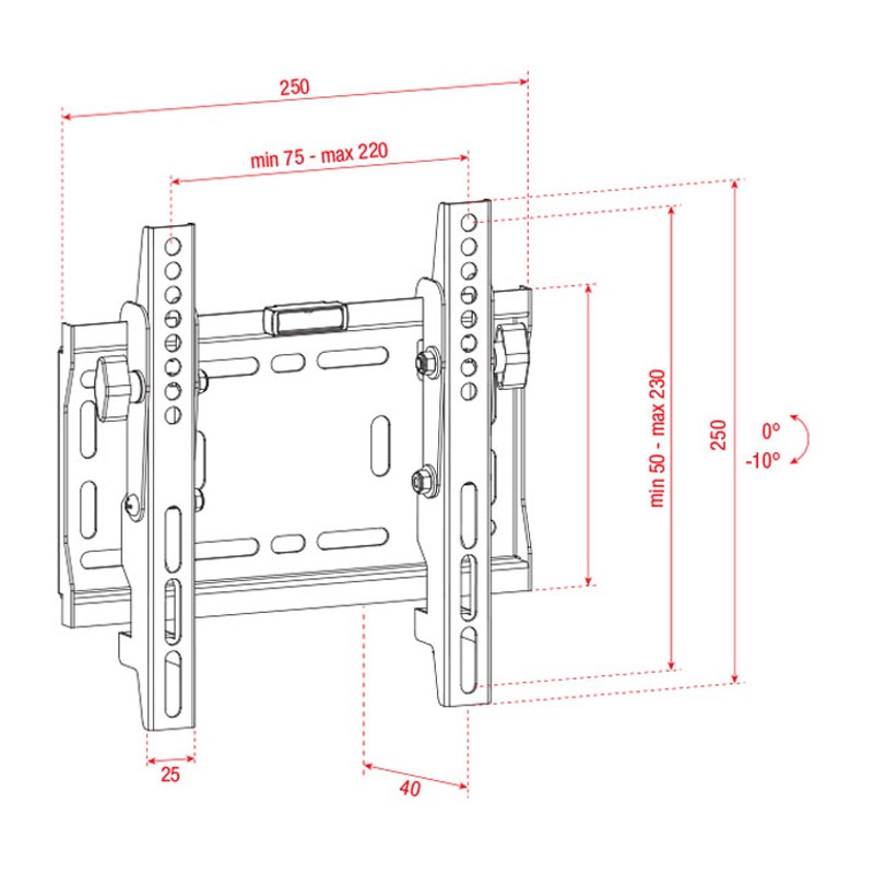 Showgear PLB2342 TV Wall Mount - 2 Showgear PLB2342 TV Wall Mount - 2