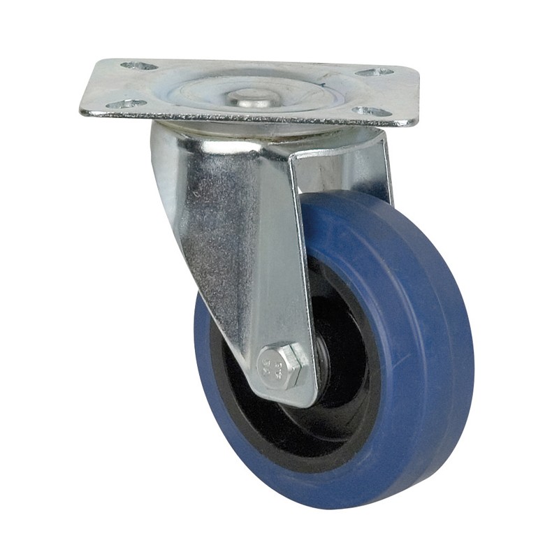 Showgear Swivel Blue Wheel - 100 mm, without Brake - 1