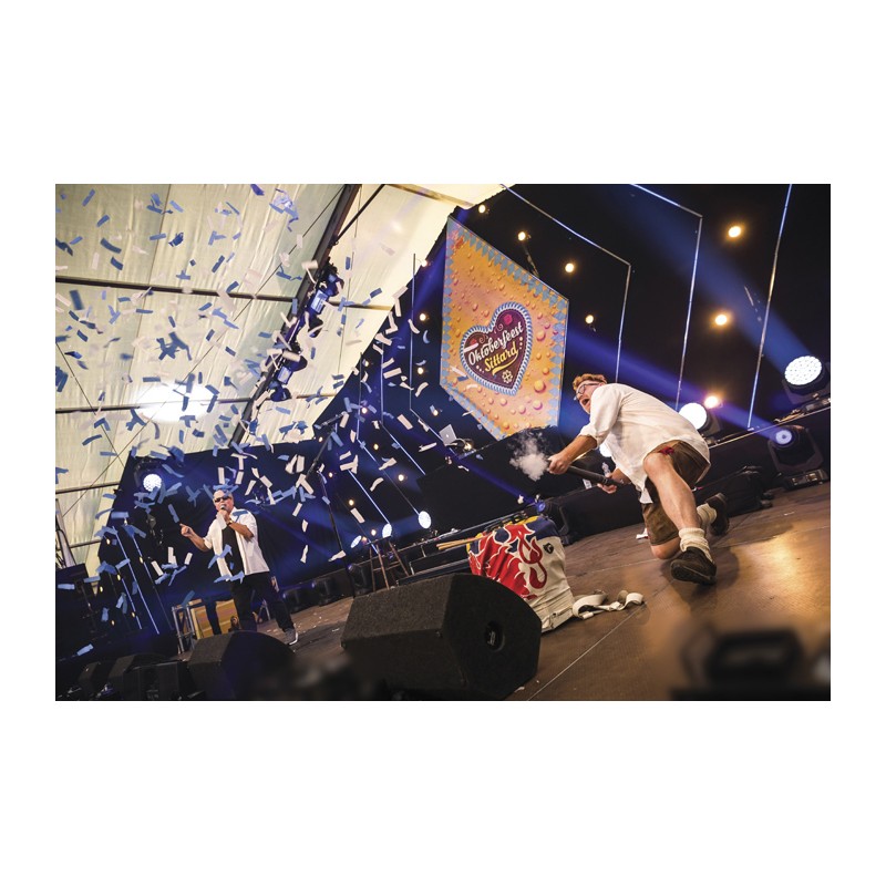 Showgear Handheld Confetti Cannon Pro - 80 cm, blue/white - 5 Showgear Handheld Confetti Cannon Pro - 80 cm, blue/white - 5