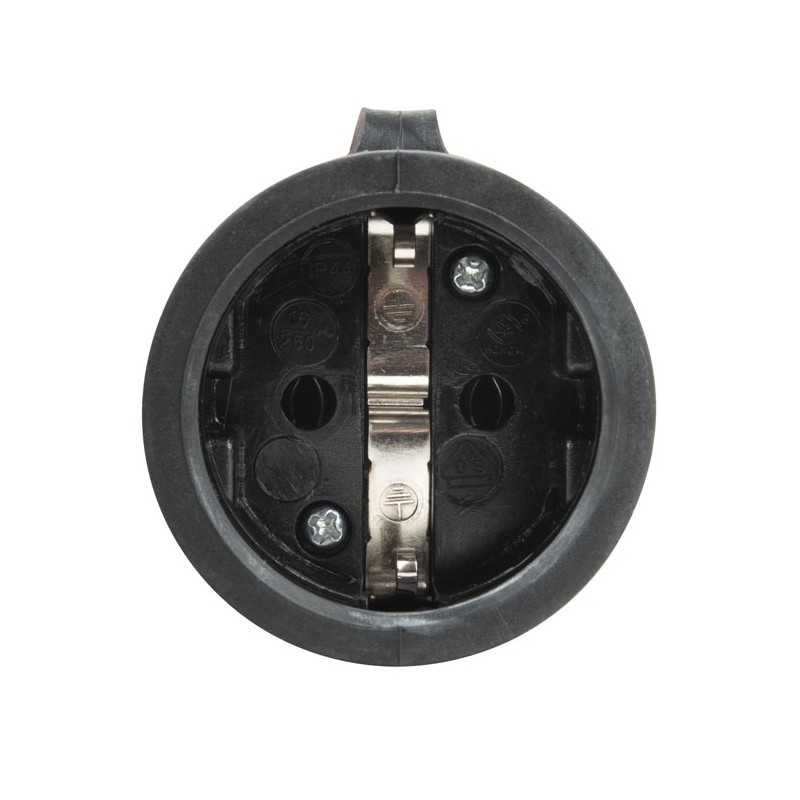 Showgear Rubber Schuko Connector Female - 2 Showgear Rubber Schuko Connector Female - 2