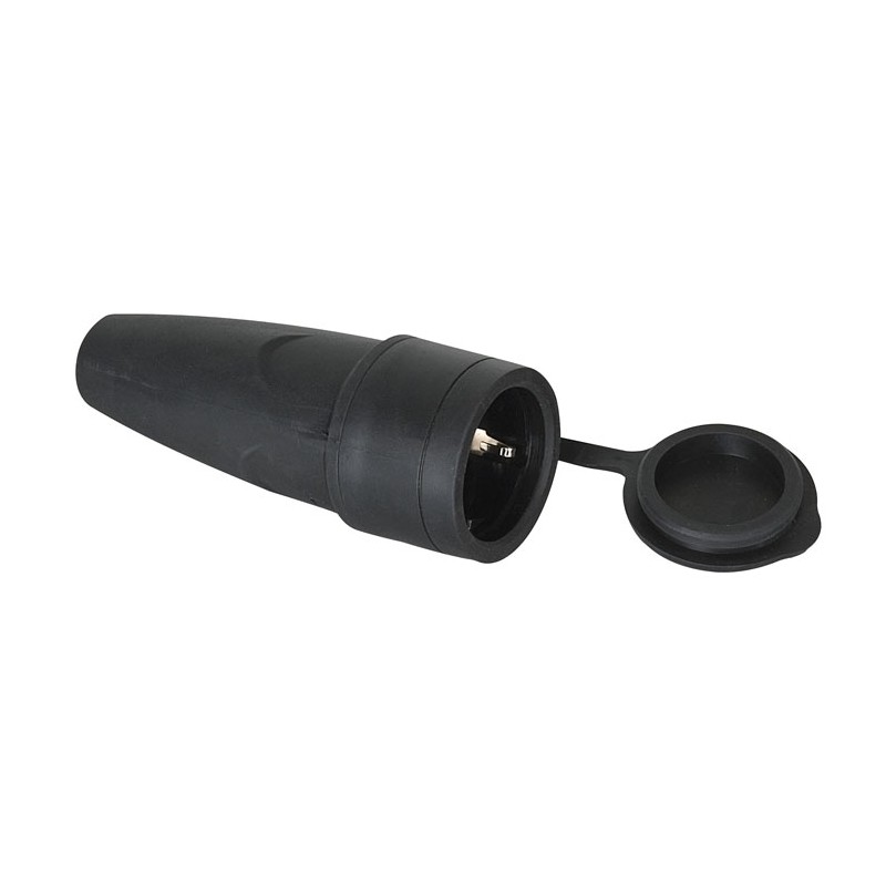 Showgear Rubber Schuko Connector Female - 3 Showgear Rubber Schuko Connector Female - 3