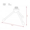 Showgear Desk Microphone Stand - Mini - 89 mm - 2 Showgear Desk Microphone Stand - Mini - 89 mm - 2