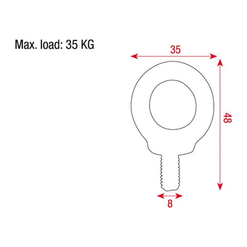 Showgear Speaker Hanging Eye - M8 - 2 Showgear Speaker Hanging Eye - M8 - 2