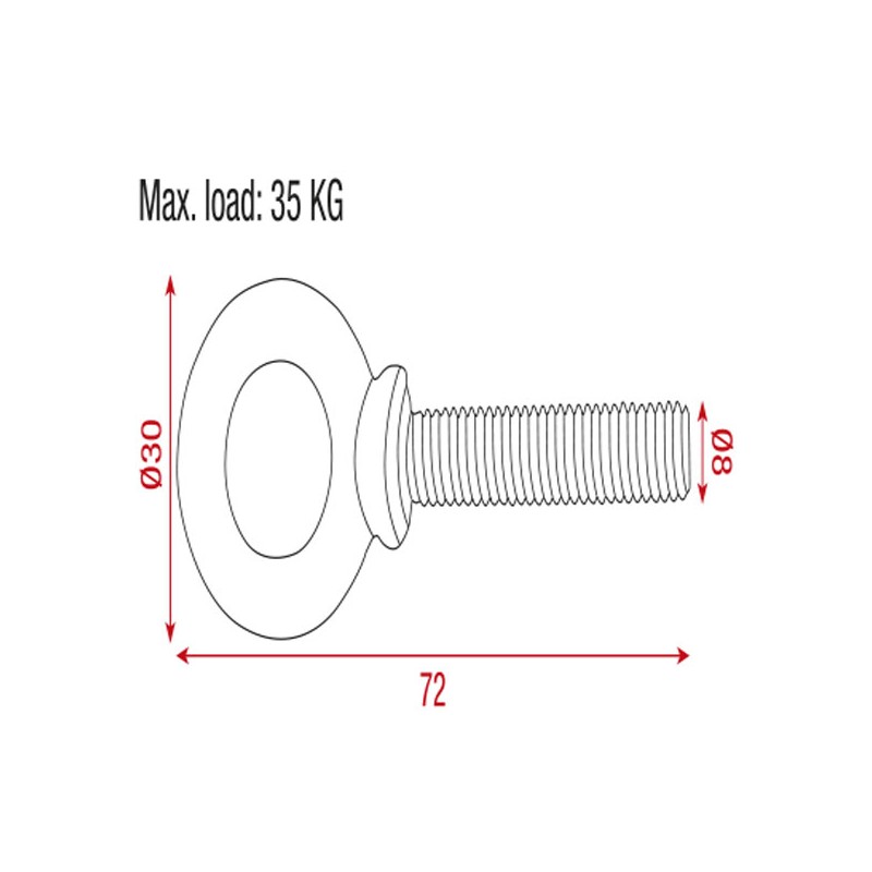 Showgear Speaker Hanging Eye - M8 - 3 Showgear Speaker Hanging Eye - M8 - 3