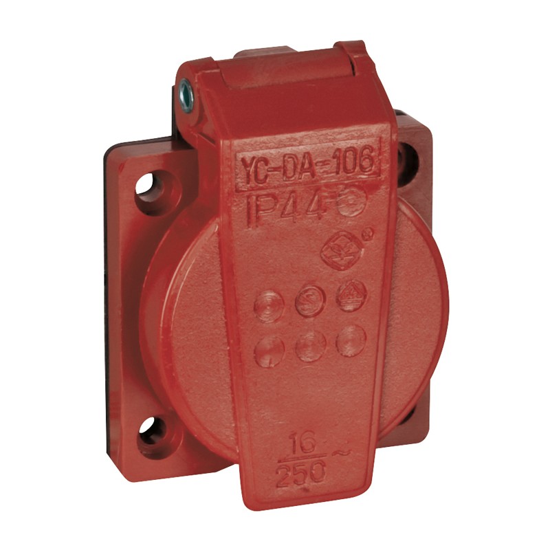 Showgear Chassis connector with cover VDE - red - 1 Showgear Chassis connector with cover VDE - red - 1