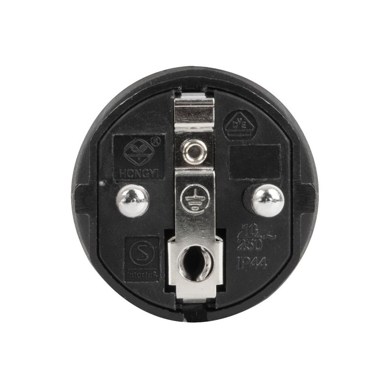 Showgear Rubber Schuko Connector Male - 2 Showgear Rubber Schuko Connector Male - 2