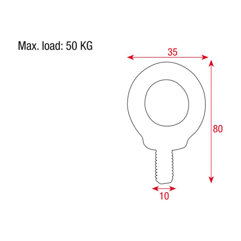 Showgear Speaker Hanging Eye - M10 - 2 Showgear Speaker Hanging Eye - M10 - 2