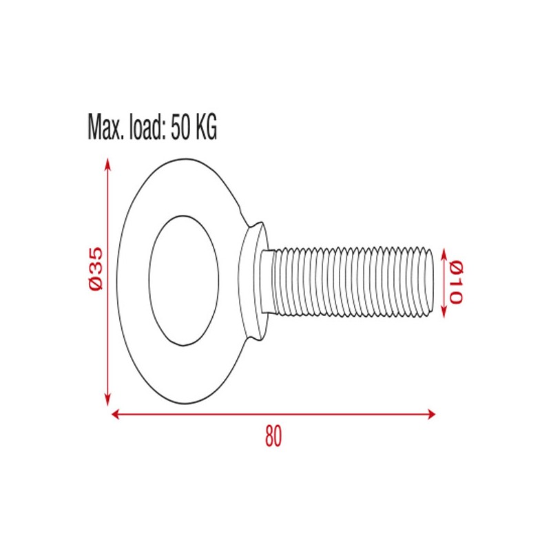 Showgear Speaker Hanging Eye - M10 - 4 Showgear Speaker Hanging Eye - M10 - 4