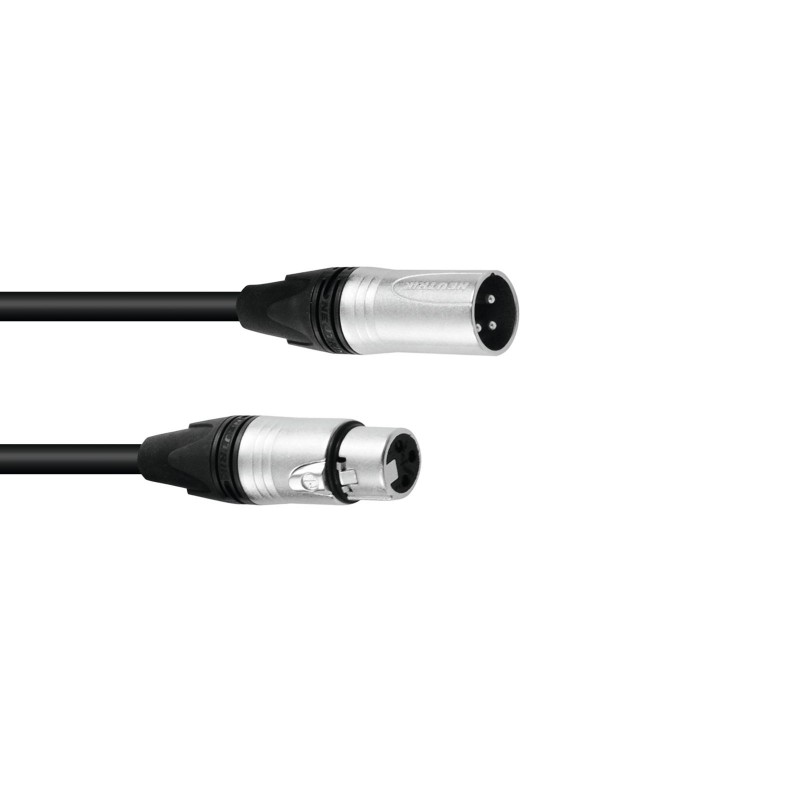 PSSO DMX cable XLR 3pin 0,5m bk Neutrik - 1