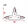 Artecta A0313701 - 1-Phase Left T-Connector (black) - 2