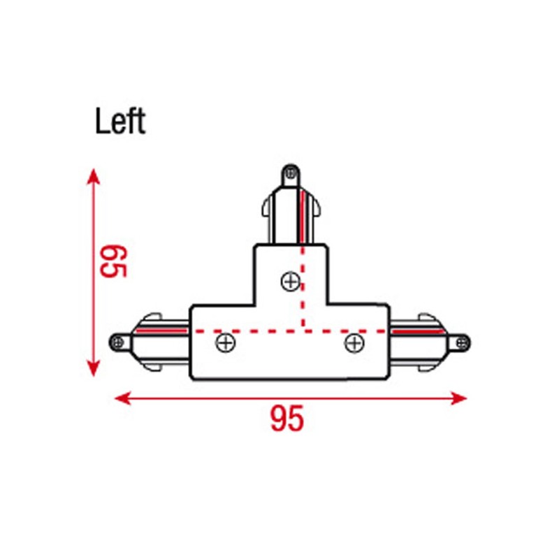 Artecta A0313702 - 1-Phase Left T-Connector (white) - 2