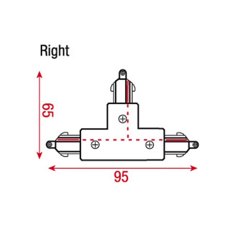 Artecta A0313712 - 1-Phase Right T-Connector (white) - 2