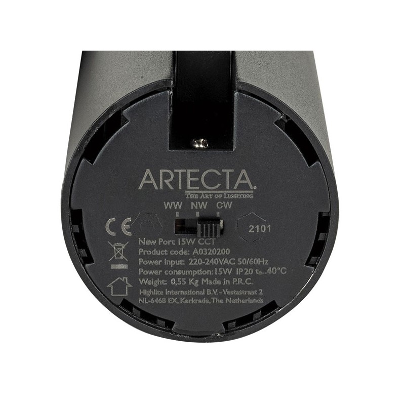 Artecta A0320200 - New Port 15 W CCT 38° (black) - 4 Artecta A0320200 - New Port 15 W CCT 38° (black) - 4