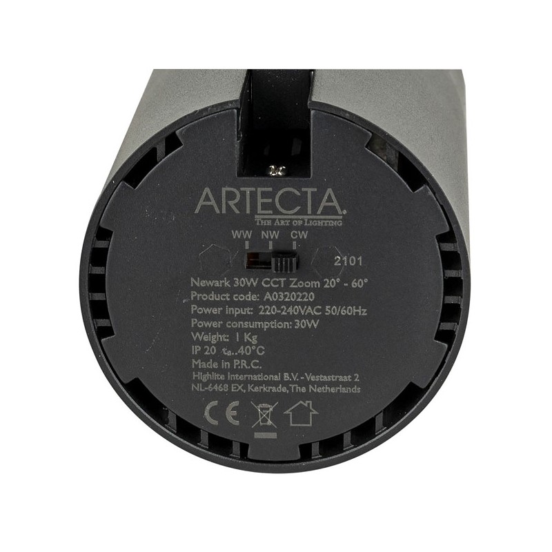 Artecta A0320220 - Newark 30W CCT Zoom 20°-60° (black) - 5 Artecta A0320220 - Newark 30W CCT Zoom 20°-60° (black) - 5