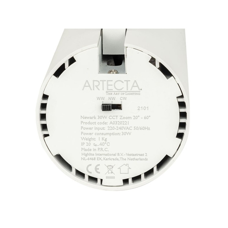 Artecta A0320221 - Newark 30W CCT Zoom 20°-60° (white) - 5 Artecta A0320221 - Newark 30W CCT Zoom 20°-60° (white) - 5