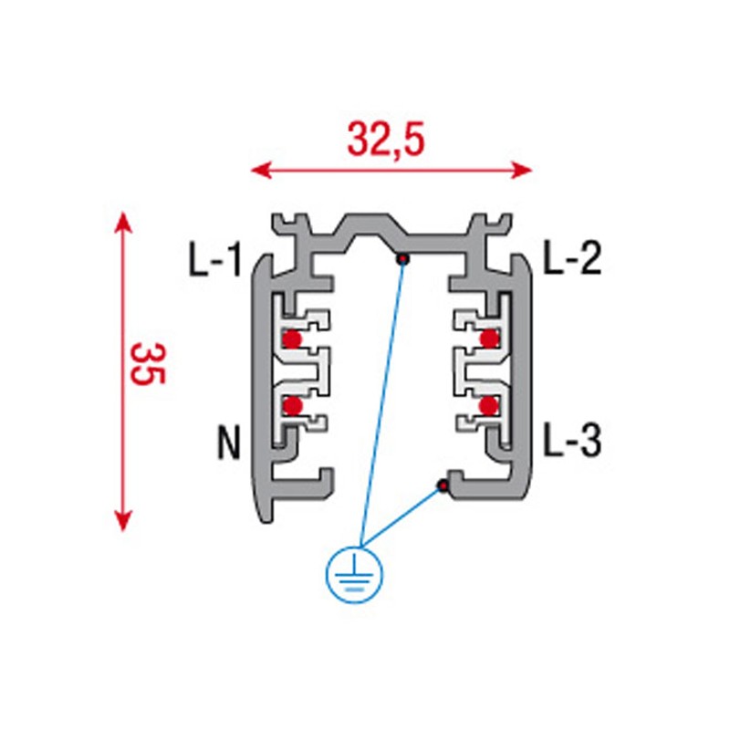 Artecta A0332003 - 3-Phase Track 2000 mm (silver) - 2 Artecta A0332003 - 3-Phase Track 2000 mm (silver) - 2