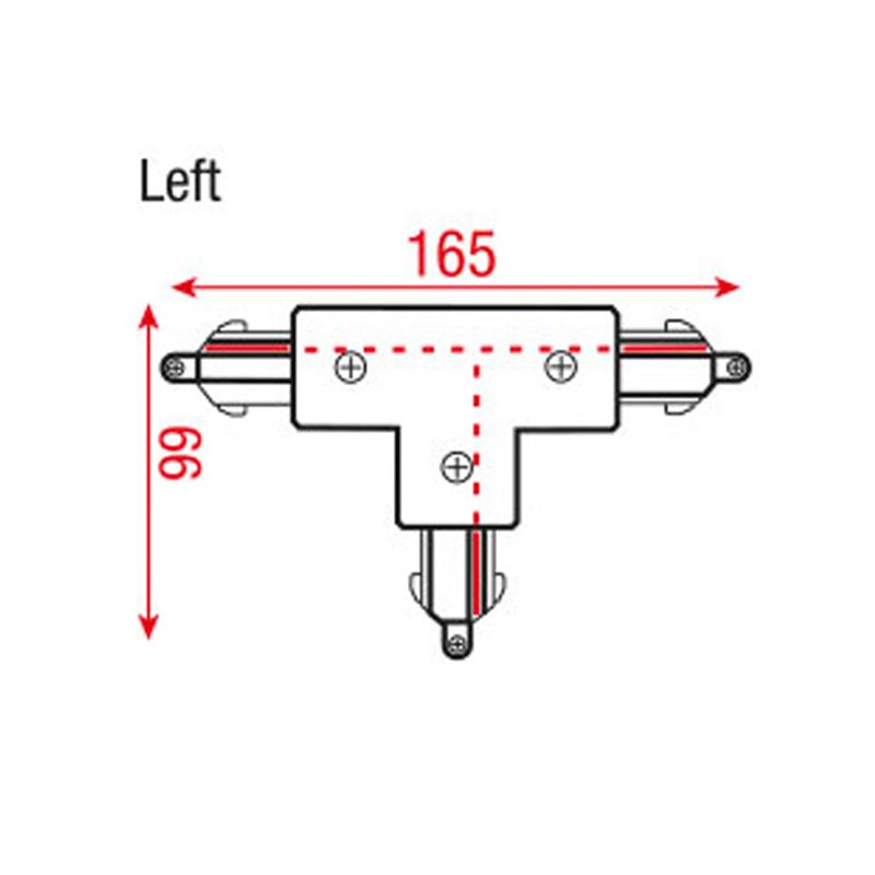 Artecta A0333701 - 3-Phase Left T-Connector (black) - 2 Artecta A0333701 - 3-Phase Left T-Connector (black) - 2