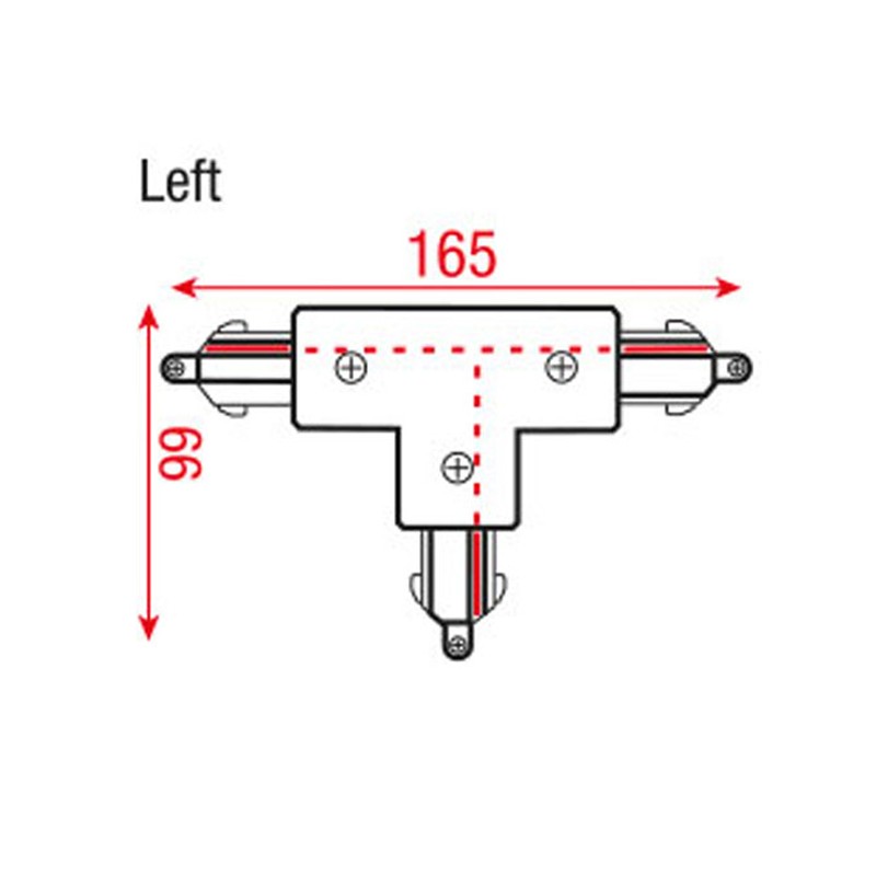 Artecta A0333713 - 3-Phase Right T-Connector (silver) - 2 Artecta A0333713 - 3-Phase Right T-Connector (silver) - 2