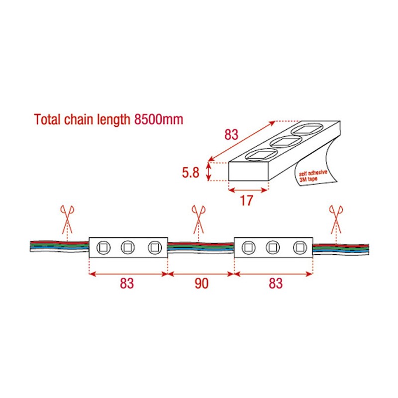 Artecta A0866785 - Mendoza Chain RGB - 3 - 6 Artecta A0866785 - Mendoza Chain RGB - 3 - 6