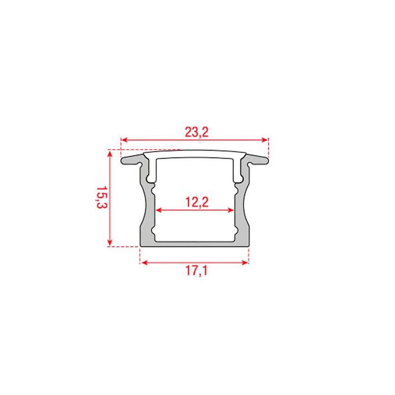 Artecta A9930401 - Profile Pro-line 17 Recessed - 3 Artecta A9930401 - Profile Pro-line 17 Recessed - 3