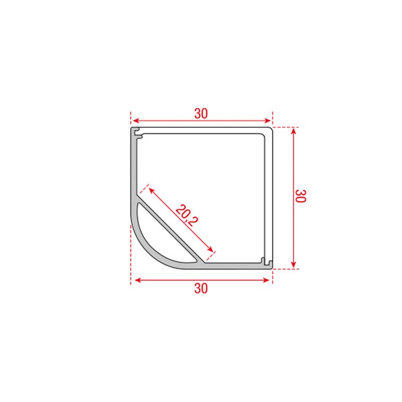 Artecta A9930405 - Profile Pro-Line 21 Corner - 3 Artecta A9930405 - Profile Pro-Line 21 Corner - 3