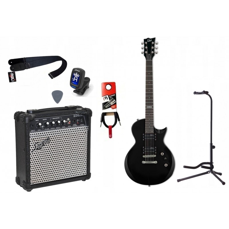 Gitara Elektryczna + Wzmacniacz 15W Tuner Zestaw 740 - 1