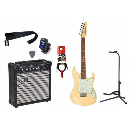 Gitara Elektryczna + Wzmacniacz 15W Tuner Zestaw 741 - 1