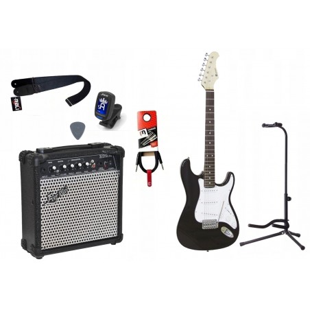 Gitara Elektryczna + Wzmacniacz 15W Tuner Zestaw 746 - 1