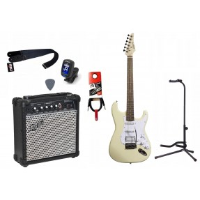 Gitara Elektryczna + Wzmacniacz 15W Tuner Zestaw 751 - 1